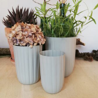 Tischdeko: Vase FLOWER POT im 3er Set