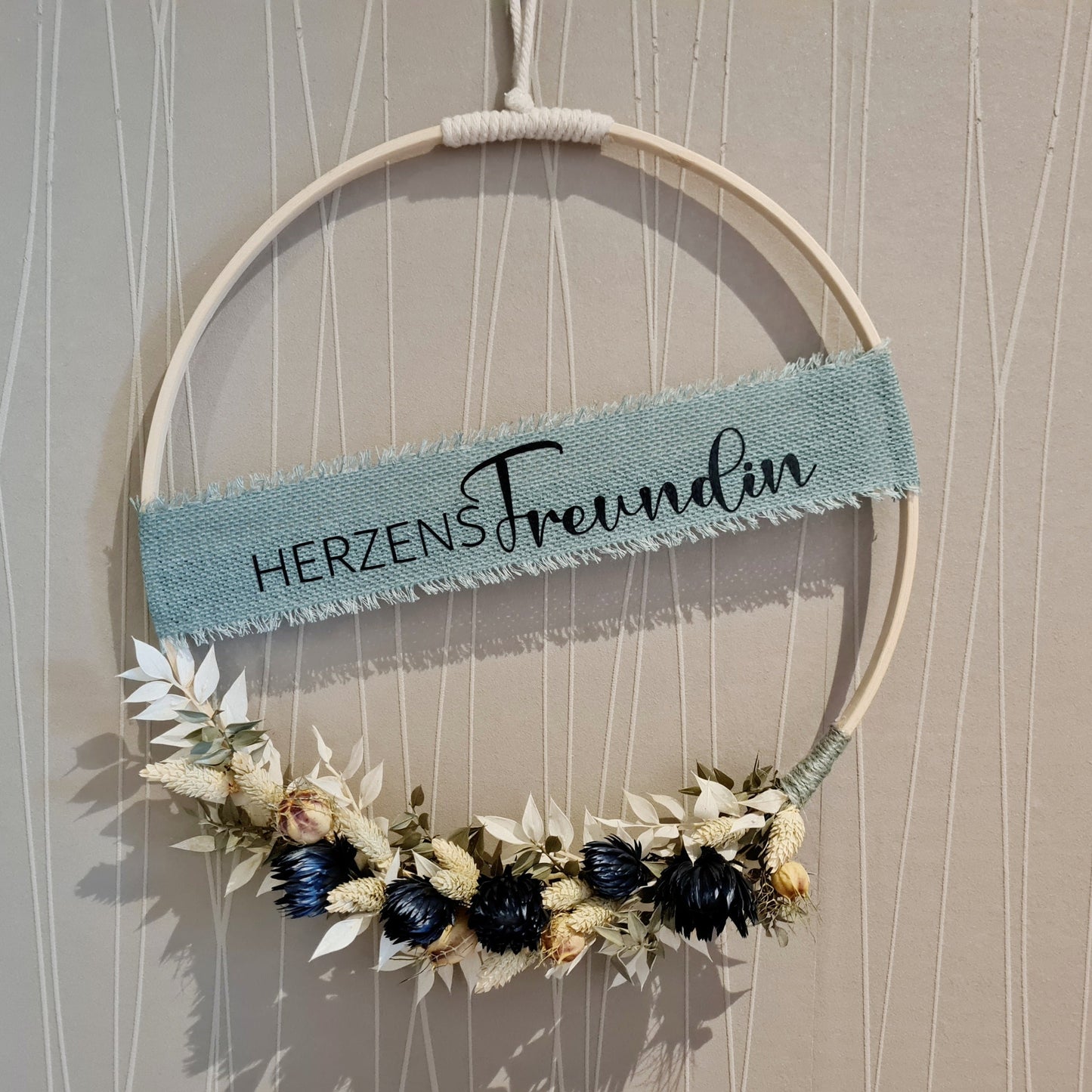 Kranz mit Trockenblumen als Geschenk für Deine beste Freundin. Ideal für Deinen Herzensmensch.