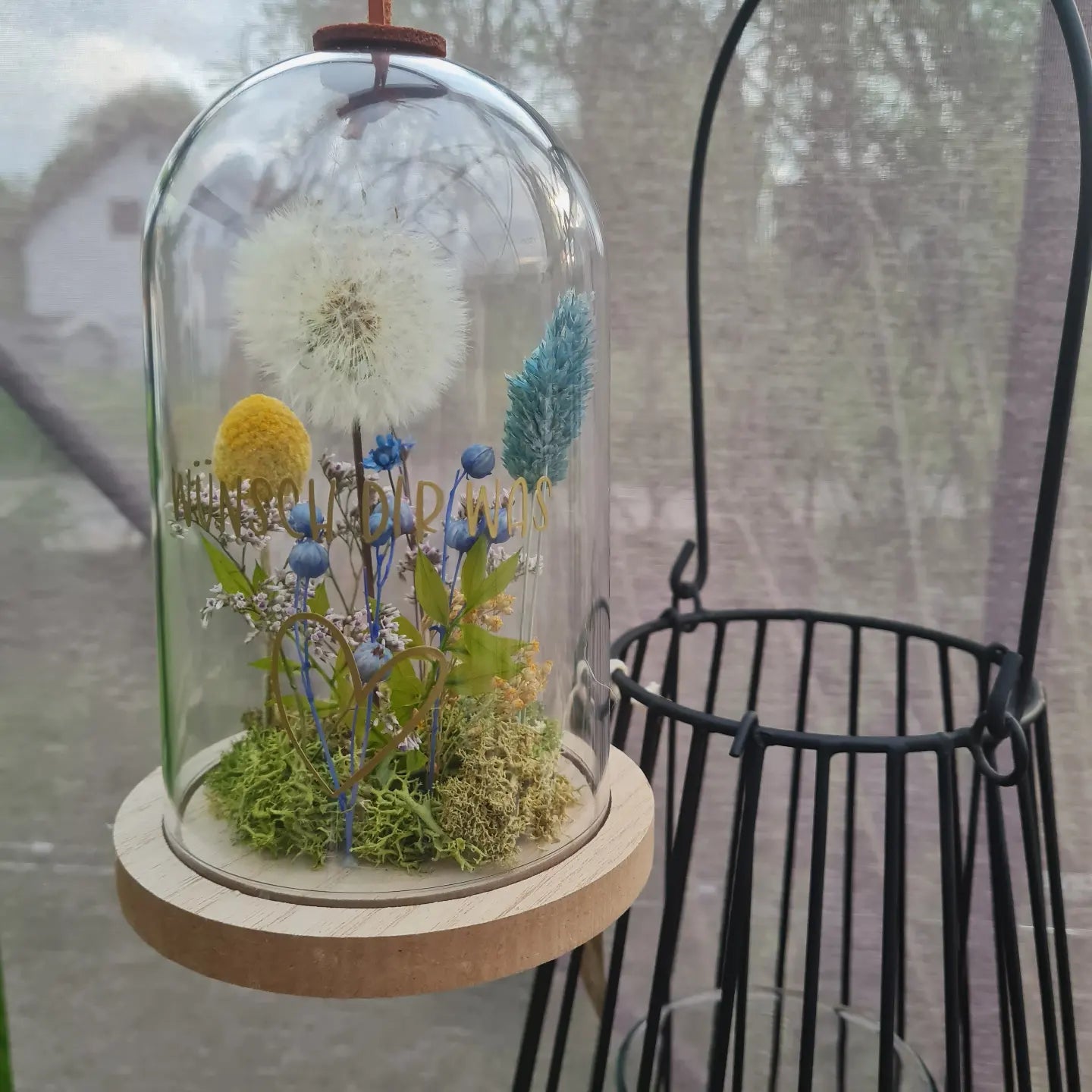 Wünsch Dir was - der Wunscherfüller mit Pusteblume im Glas ist eine tolle Idee statt Gutschein oder Geldgeschenk. Für Menschen die schon alles haben. 